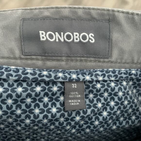 Bonobos Chino Shorts Mens 32 Gray 11” Inseam Flat Front Classic Washed Twill - Picture 2 of 7